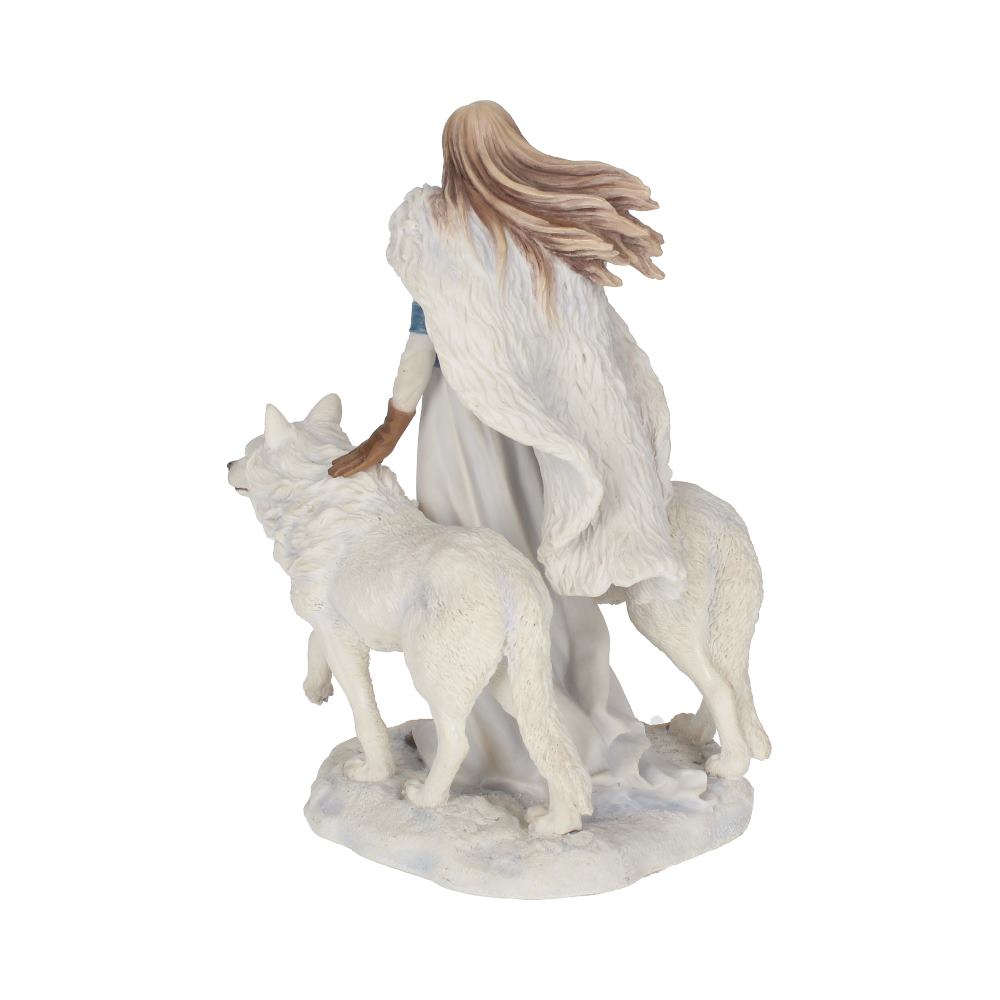 Anne Stokes Winter Guardians Wolf Companion Figurine