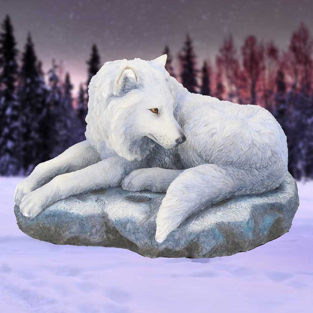 Guardian of the North Wolf Figurine by Lisa Parker Snowy Wolf Ornament