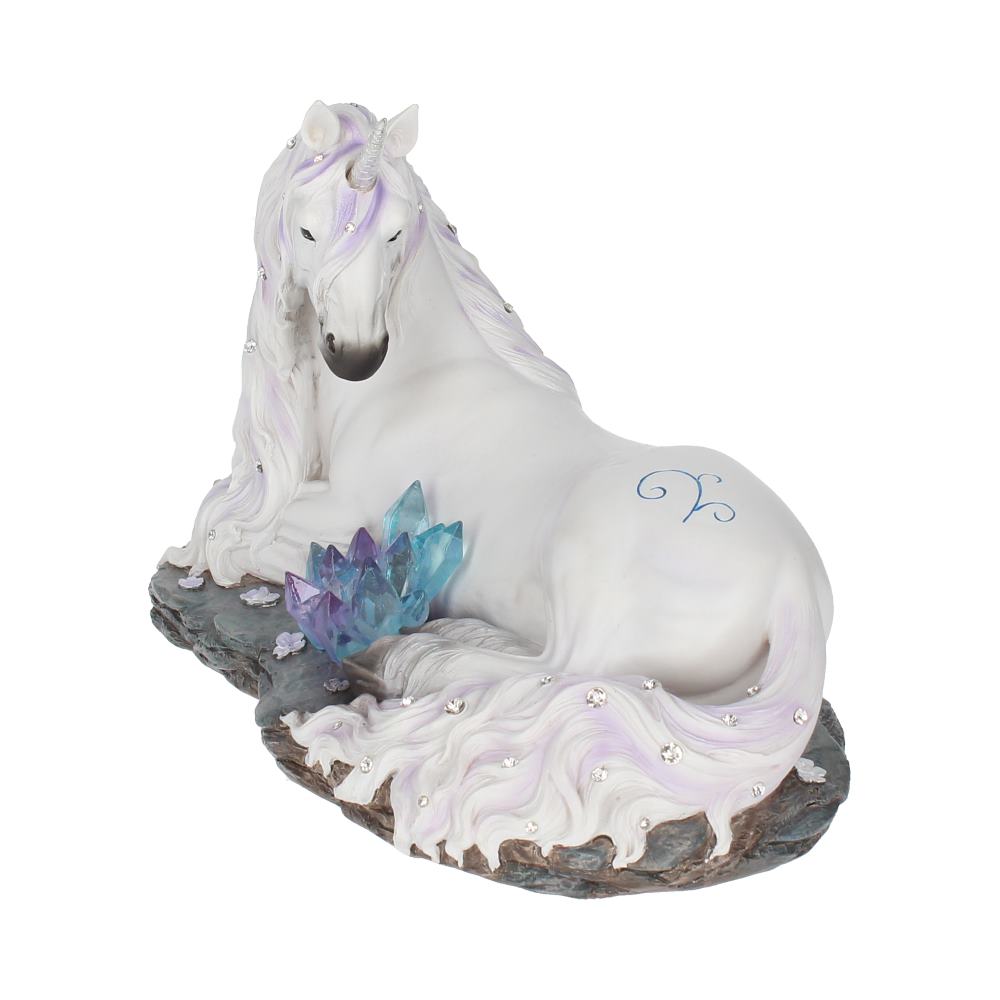 Jewelled Tranquillity Figurine White Unicorn and Crystal Ornament