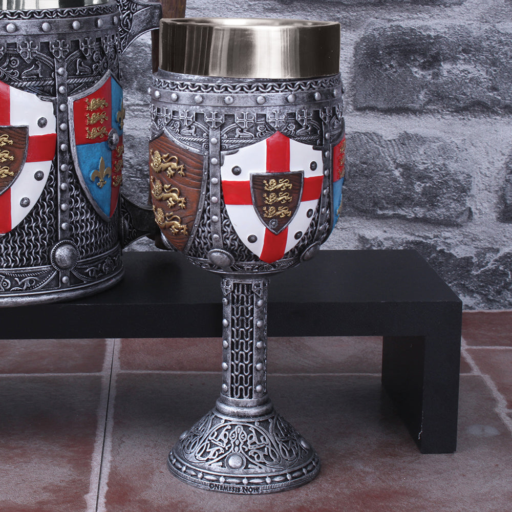 English Three Lions Shield St George Henry IV Wine Goblet