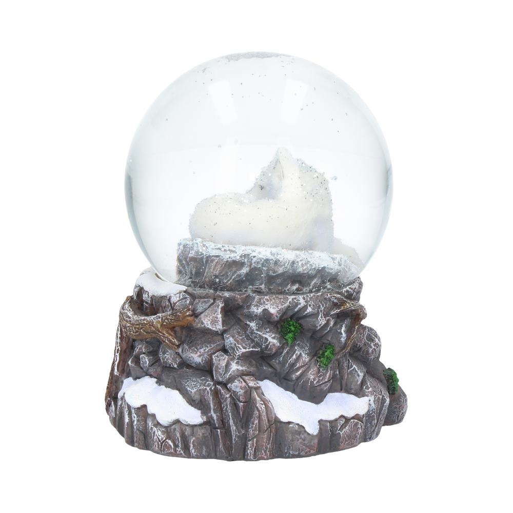 Lisa Parker Guardian of the North Wolf Snowglobe