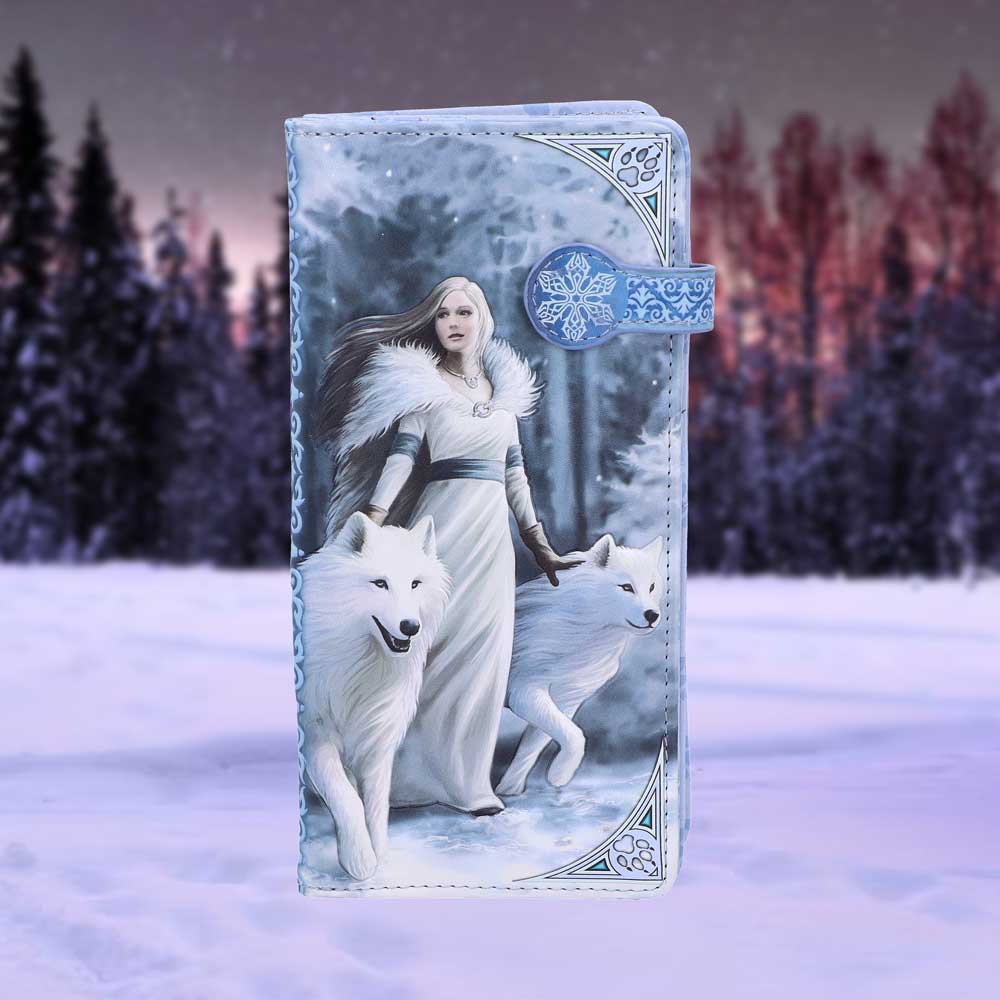 Anne Stokes Winter Guardians Wolf Embossed Purse