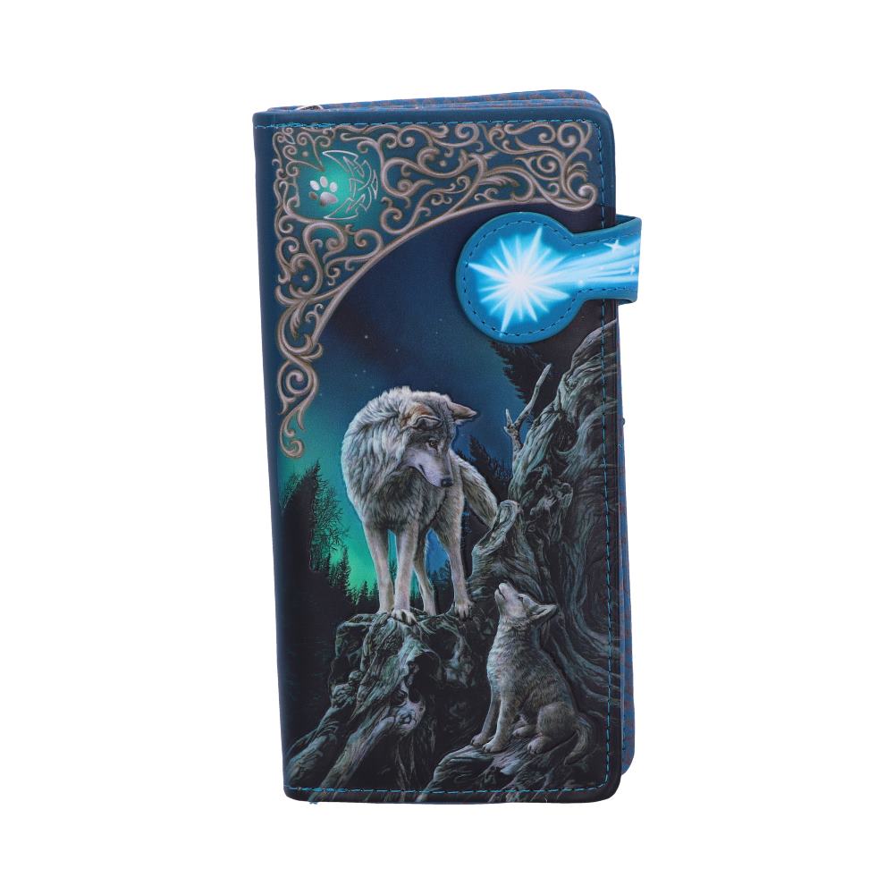 Lisa Parker Guidance Wolf Pup Embossed Purse Turquoise 18.5cm