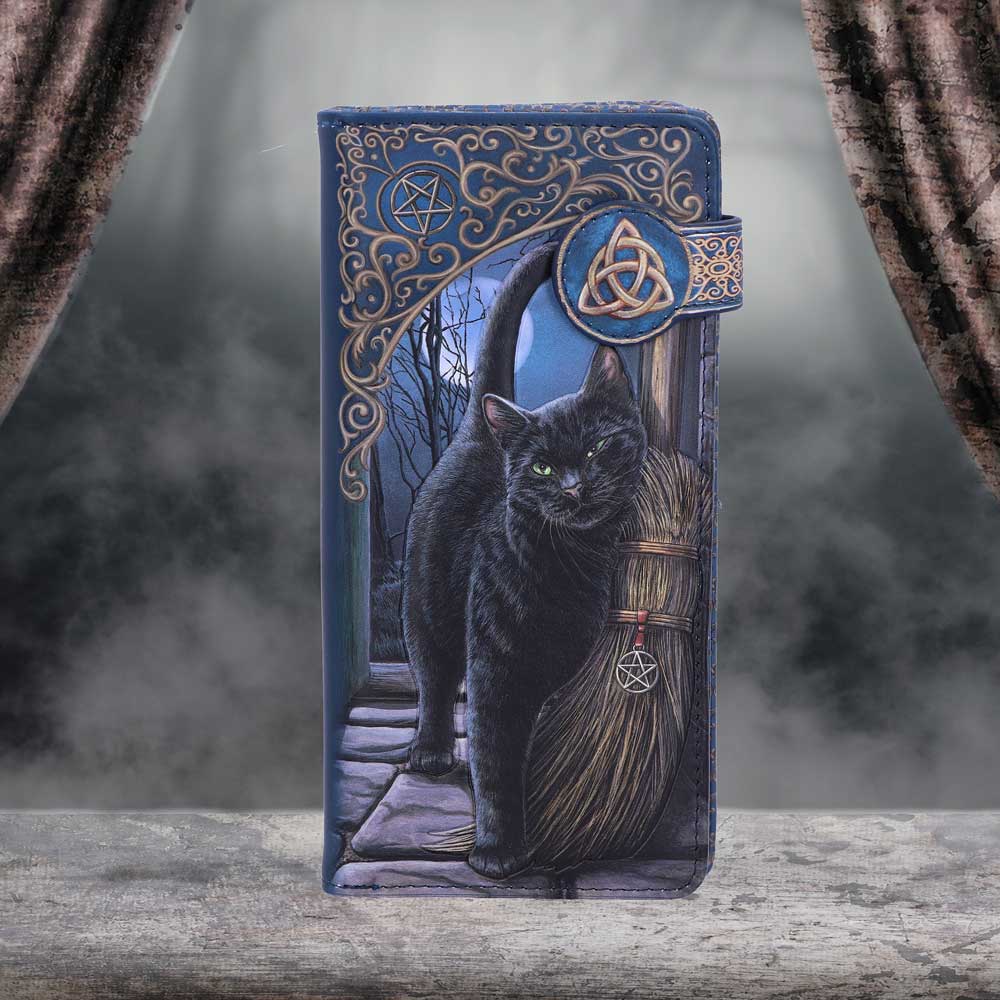 Lisa Parker A Brush With Magick Cat Purse Navy 18.5cm