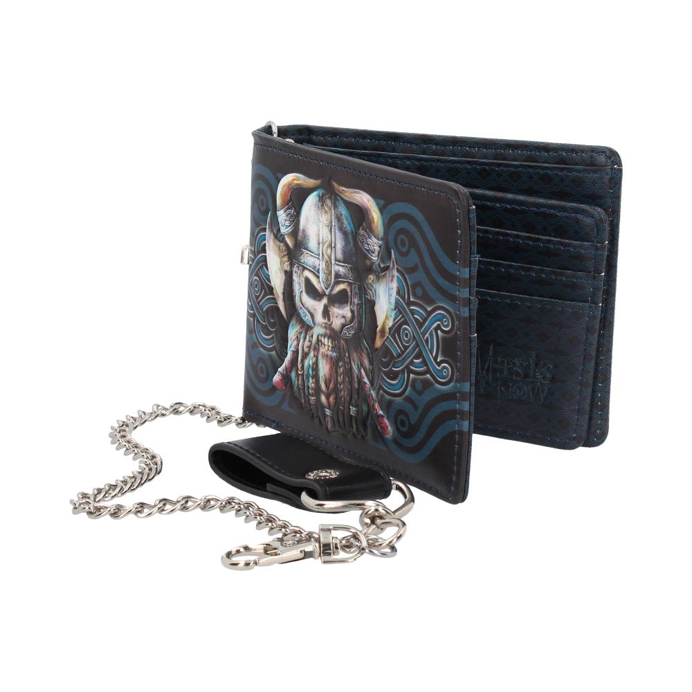Danegeld Viking Wallet with Decorative Chain Black 11cm
