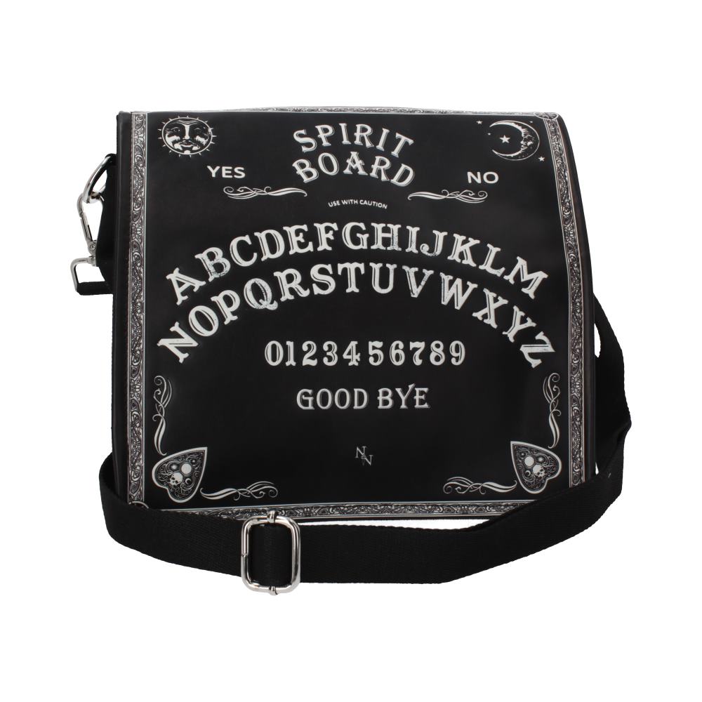 Spirit Board Embossed Shoulder Tablet Bag Black 25cm