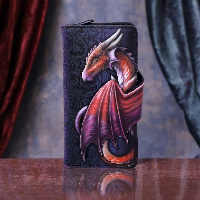 Take Flight Flying Gold Dragon Embossed Purse