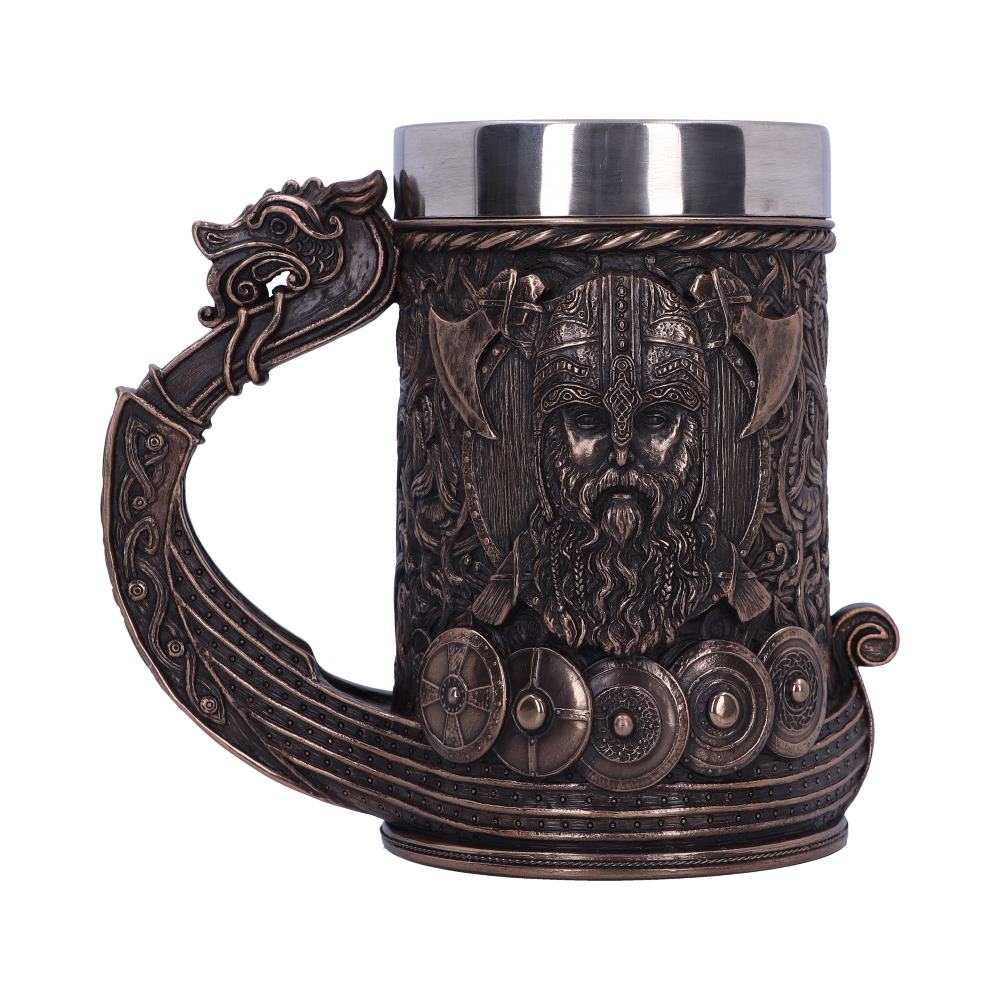 Bronze Drakkar Dragon Boat Viking Tankard