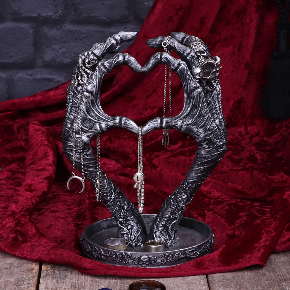Gothic Mummified Love Heart Hands Jewellery Dish Holder
