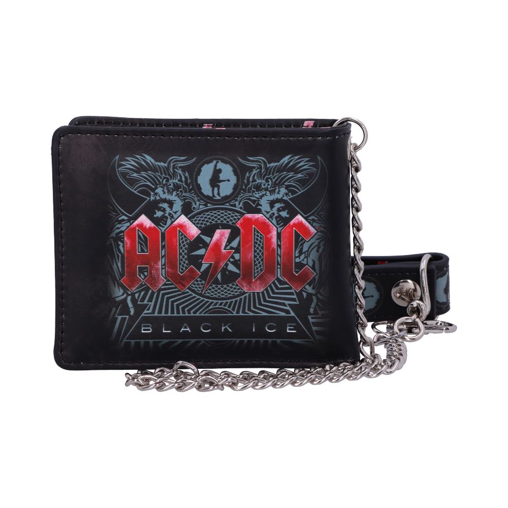 Officially Licensed AC/DC Black Ice Album Embossed Wallet and Chain