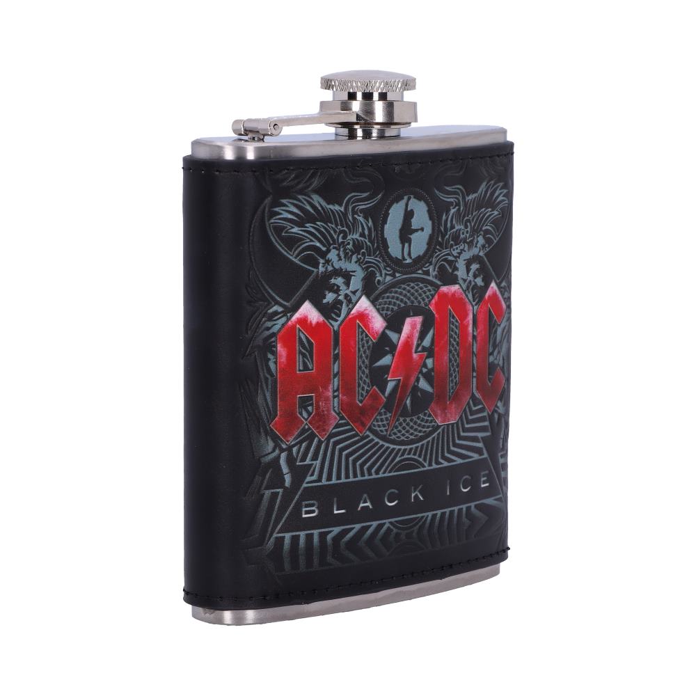 Officially Licensed AC/DC Black Ice Album Embossed Hip Flask