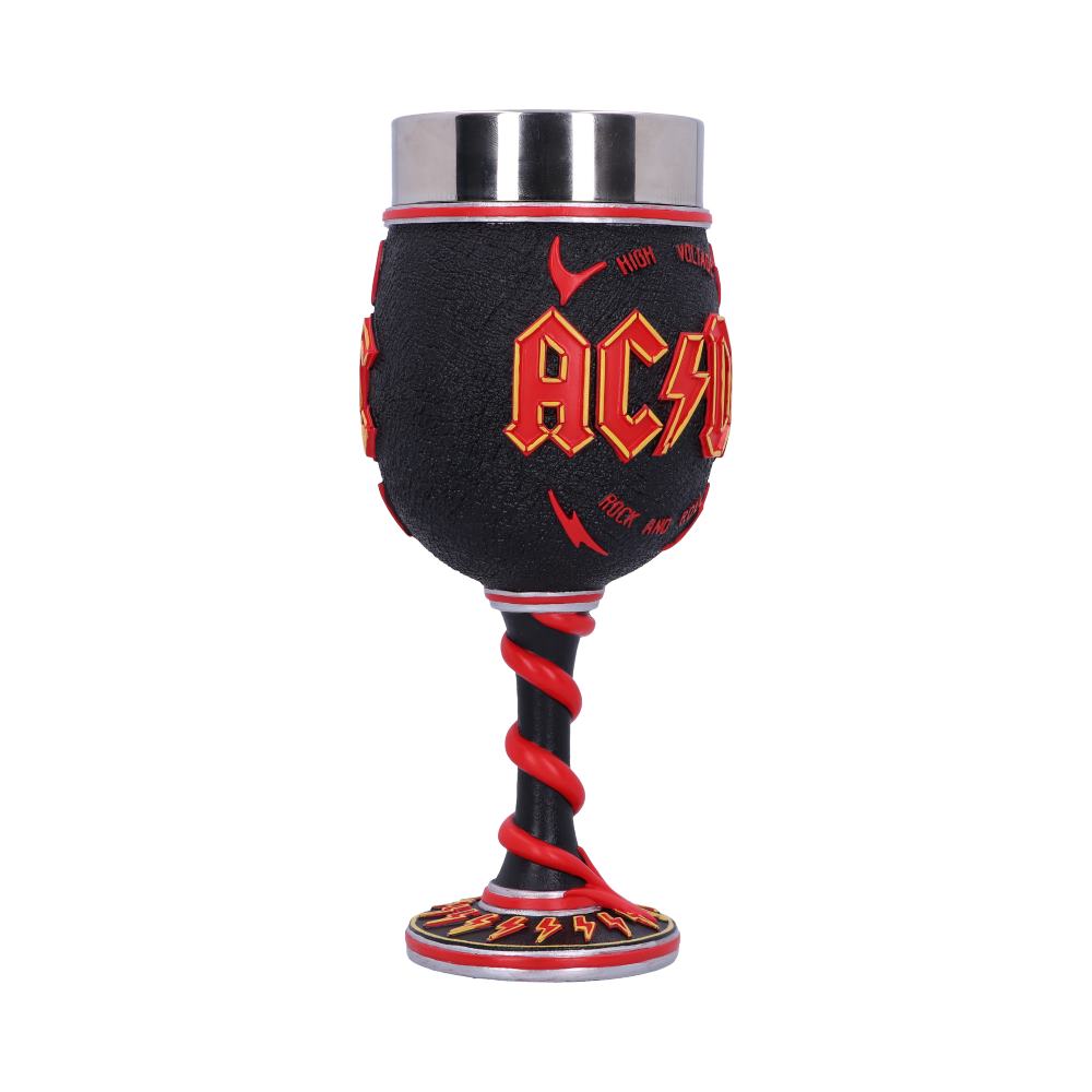 AC/DC High Voltage Rock and Roll Goblet Lighting Horns Wine Glass