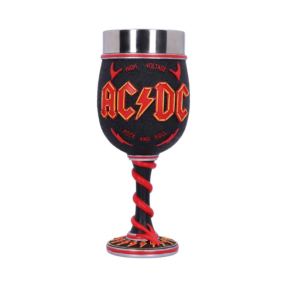 AC/DC High Voltage Rock and Roll Goblet Lighting Horns Wine Glass