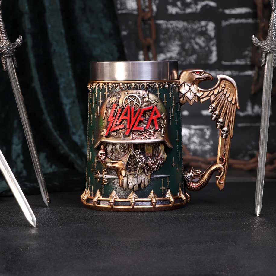 Officially Licensed Slayer Eagle Helmet Skull Logo Tankard