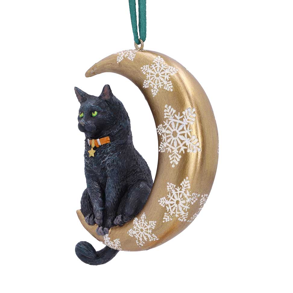 Lisa Parker Moon Cat Hanging Ornament 9cm