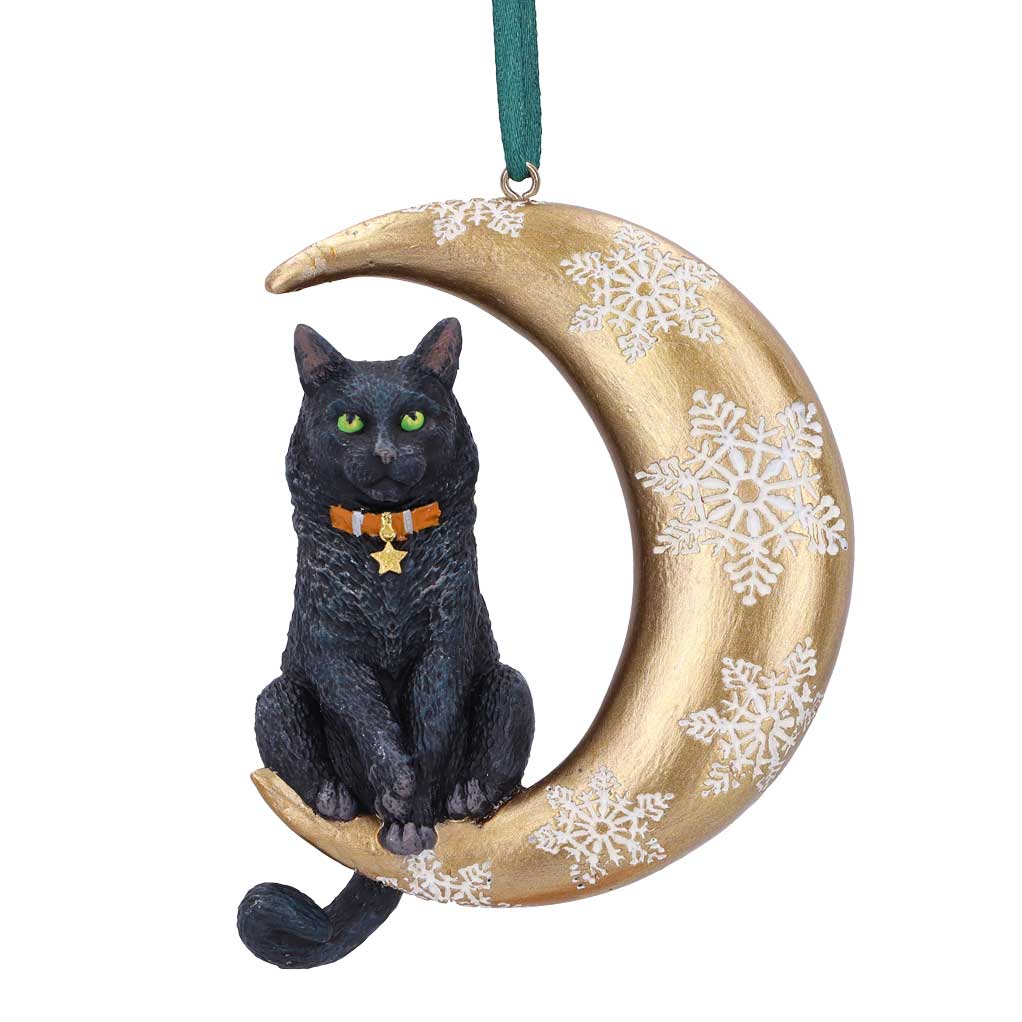 Lisa Parker Moon Cat Hanging Ornament 9cm