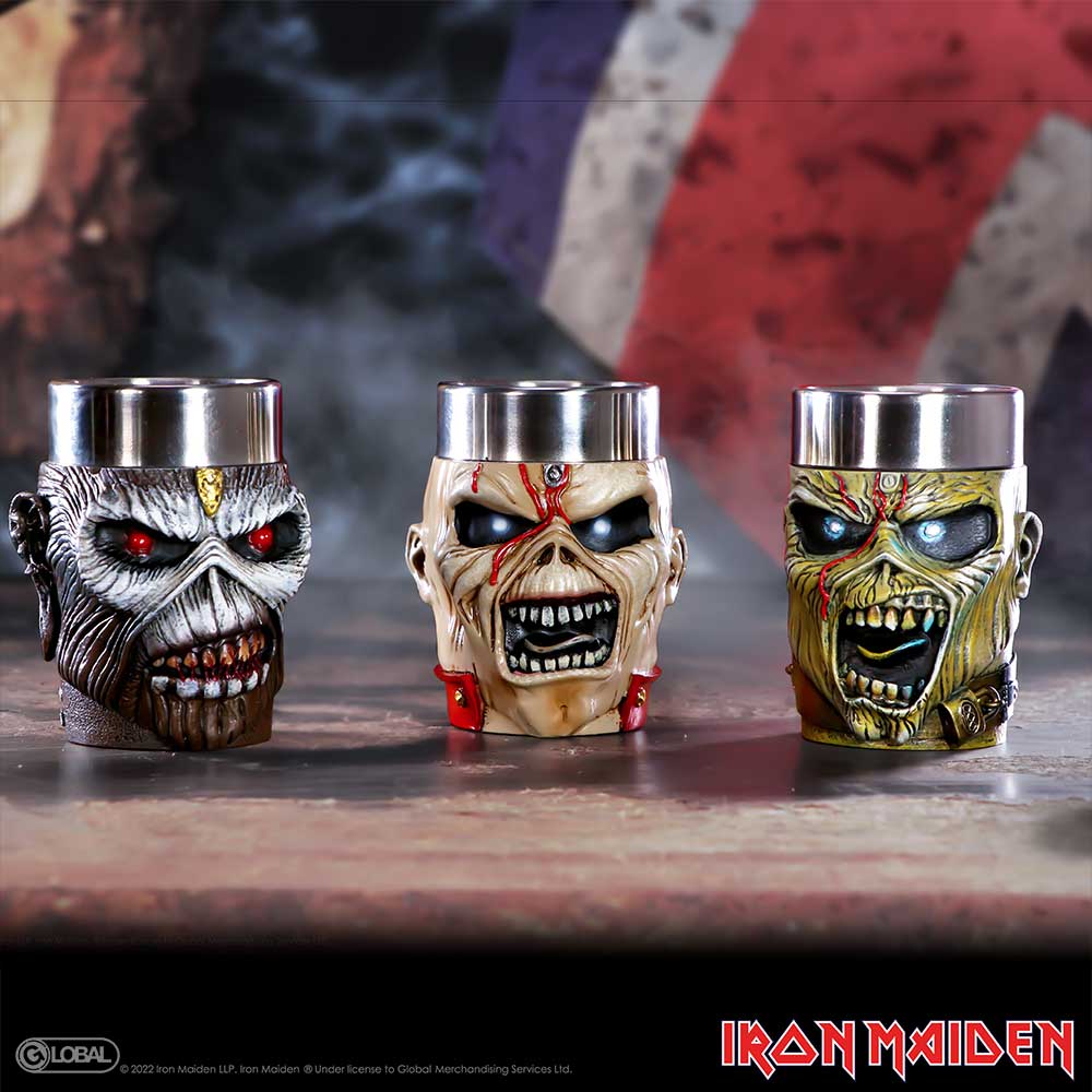 Officially Licensed Iron Maiden Eddie Shot Glass Set 9cm
