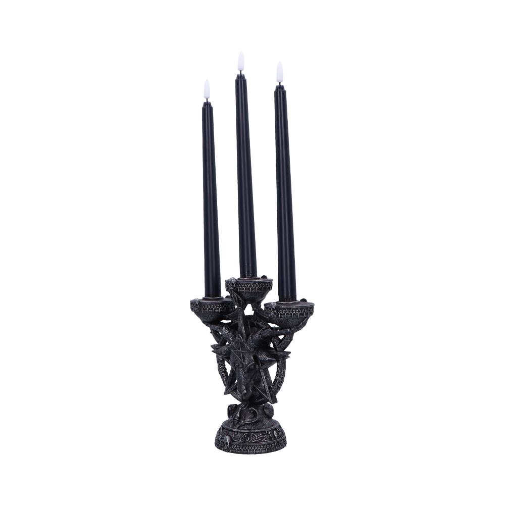 Baphomet's Radiance Candelabra with LED Candles