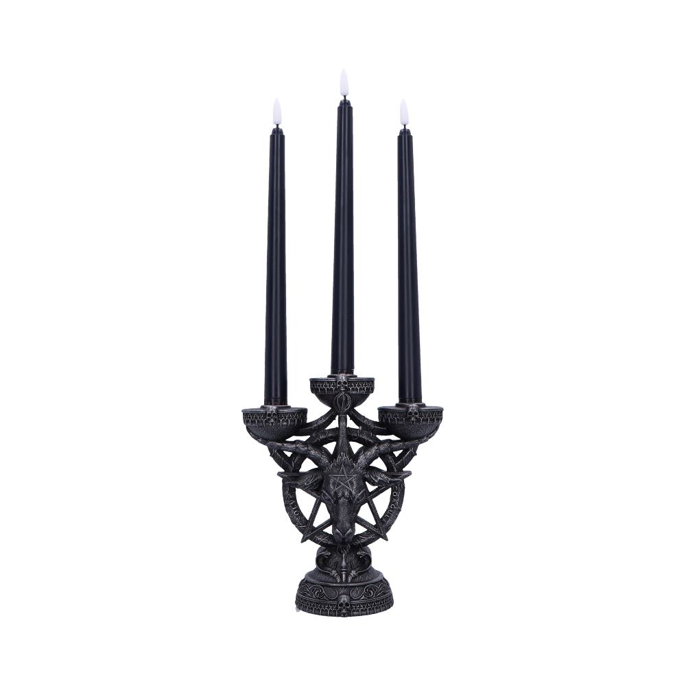 Baphomet's Radiance Candelabra with LED Candles