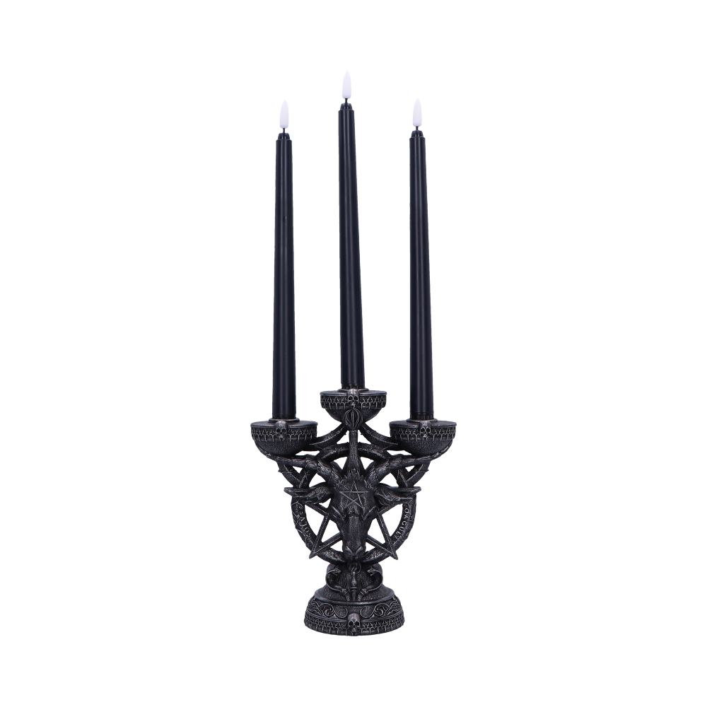 Baphomet's Radiance Candelabra with LED Candles