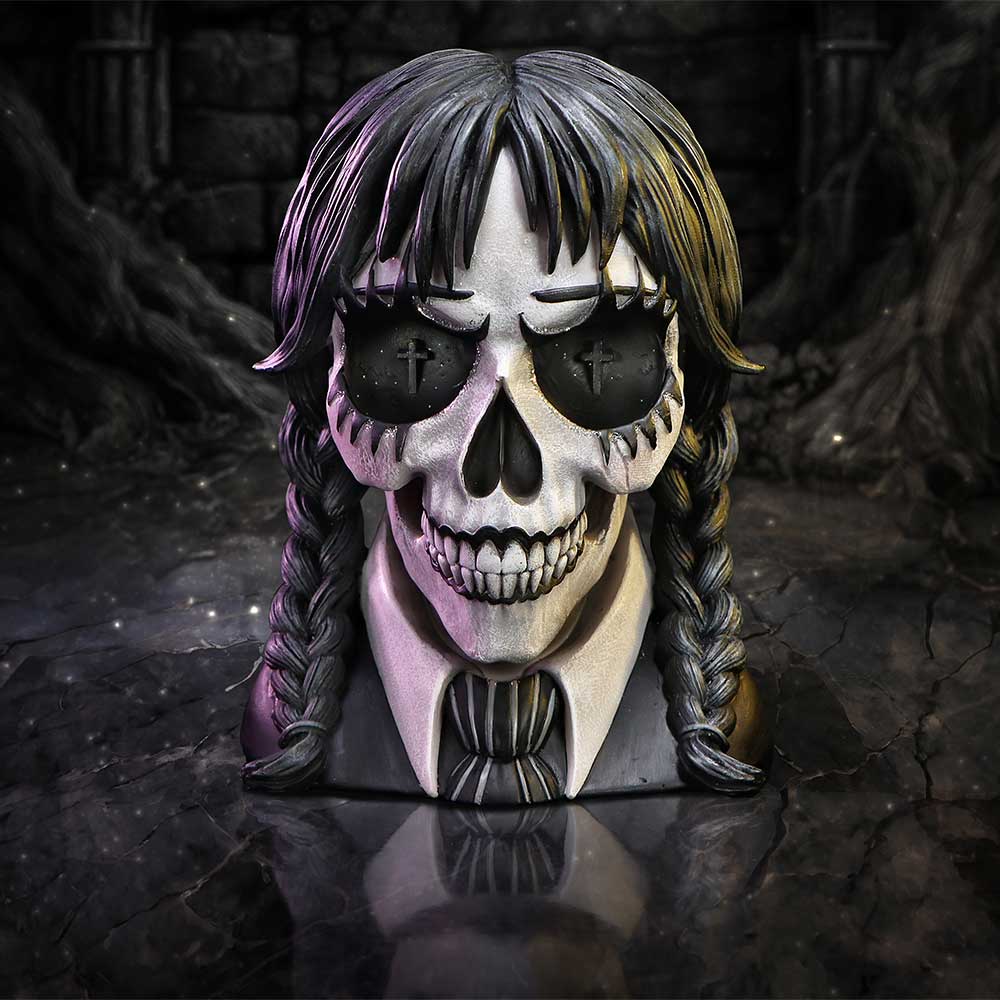 Dark Glare Gothic School Girl Skull by