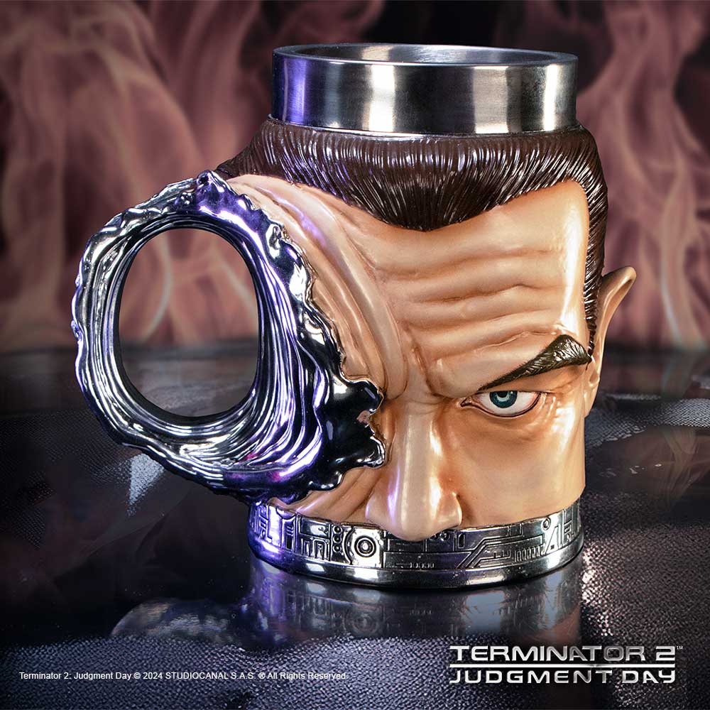 Terminator T-1000 Head with Bullet Hole Collectible Tankard
