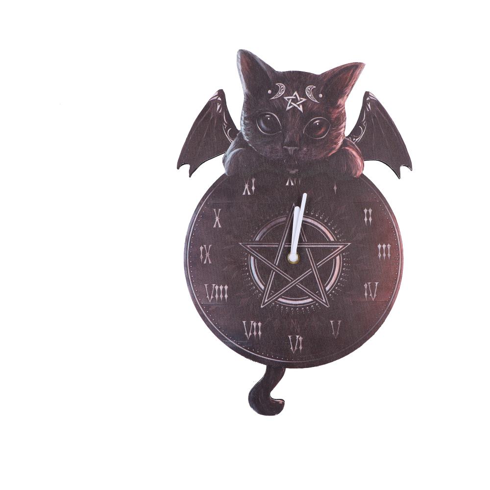 Cult Cuties Malpuss Wall Hanging Clock with Swinging Tail