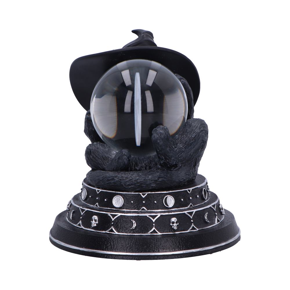 Cult Cuties Purrah Witch Cat Ornament Holding a Crystal Ball