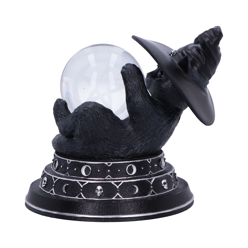 Cult Cuties Purrah Witch Cat Ornament Holding a Crystal Ball