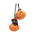 Pumpkin and Patch Halloween Hanging Ornaments (Set of 2) 7.7cm