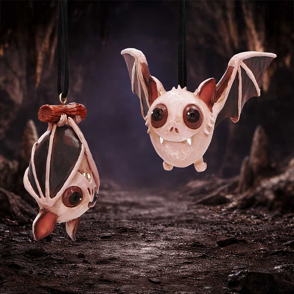 Sneak and Peak Halloween Hanging Ornaments (Set of 2) 6.7cm