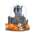 Pumpkin Patch Halloween Cat Snow Globe 15.4cm