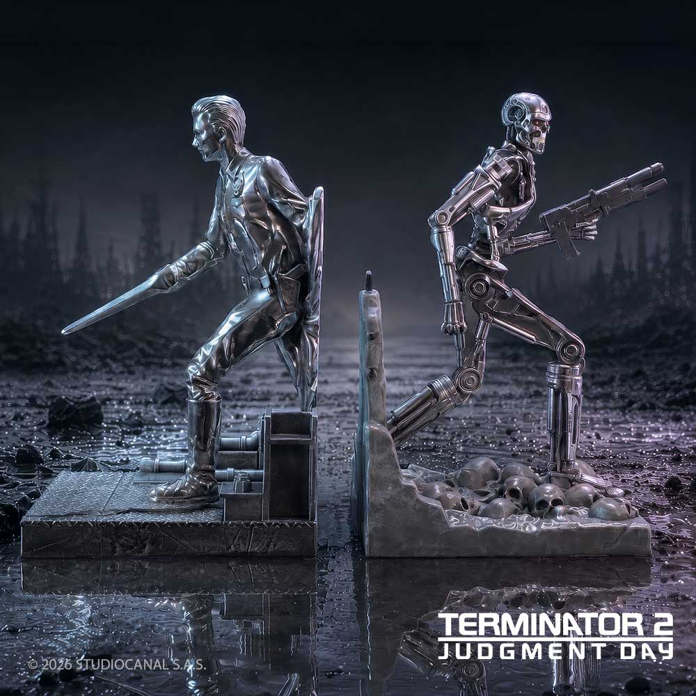 Terminator 2 Judement Day: T-1000 vs T-800 Bookends 18.5cm