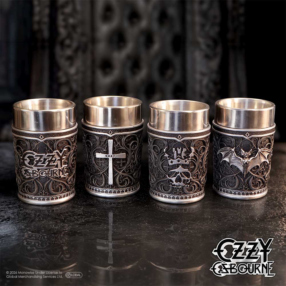 Ozzy Osbourne Prince of Darkness Shot Glass set 8.6cm