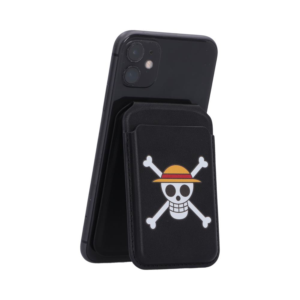 One Piece Luffy Jolly Roger Magsafe Card Holder 10.2cm Black