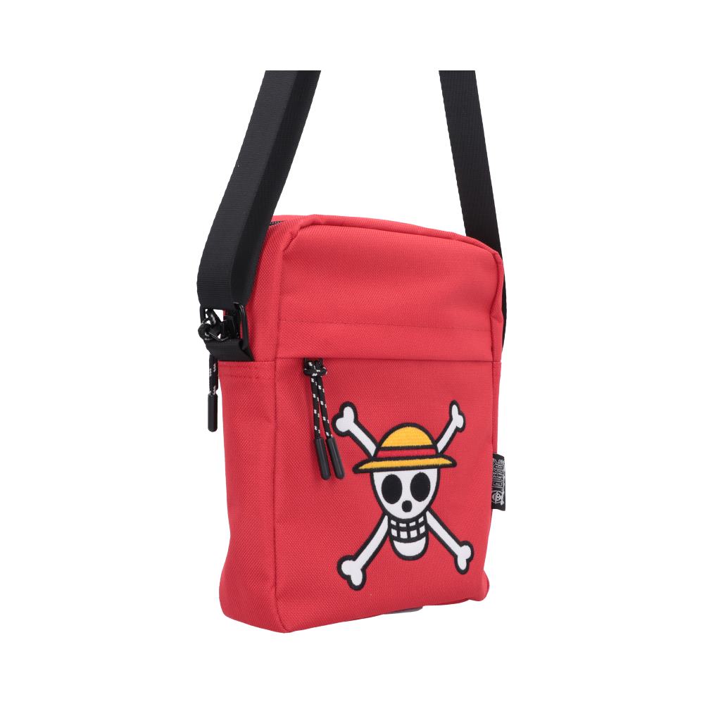 One Piece Luffy Jolly Roger Crossbody Bag in Red 22.8cm
