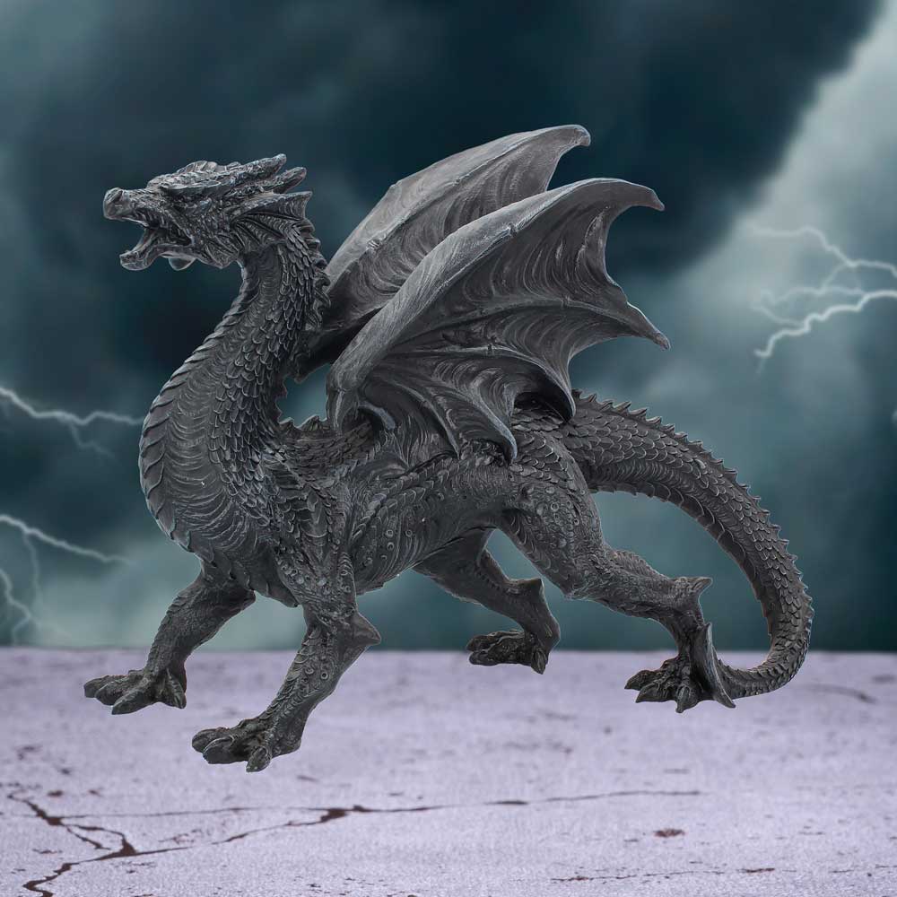 Obsidian Dragon Watcher 31cm