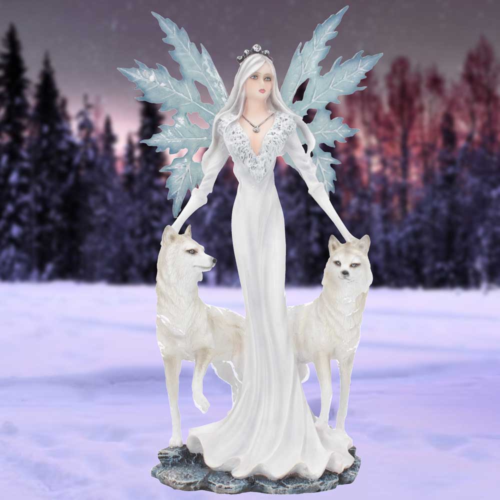 Aura Figurine Winter Fairy Wolf Ornament