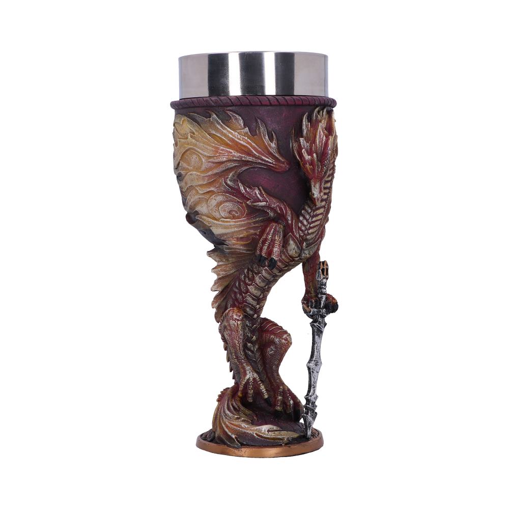 Ruth Thompson Flame Blade Red Fire Dragon Goblet Glass