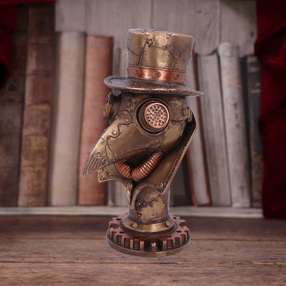 Steampunk Beaky Plague Doctor Bust Figurine