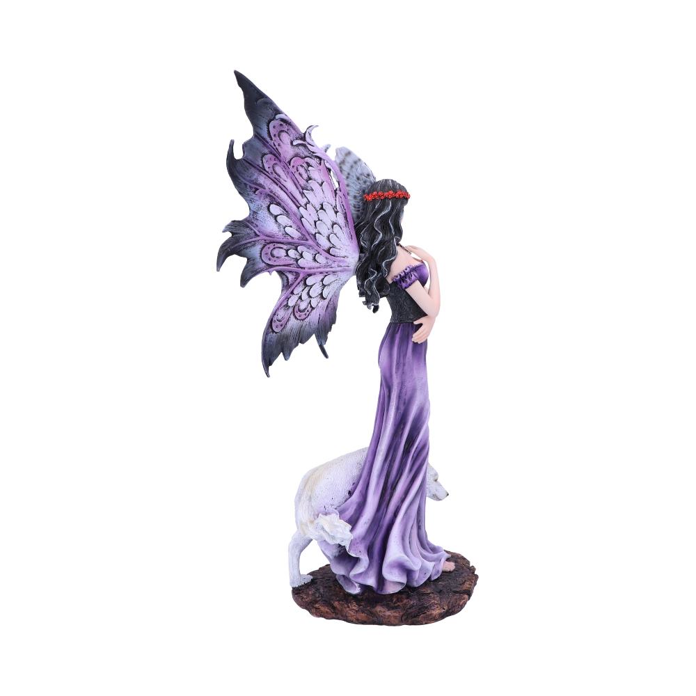 Amethyst Companions Purple Wolf and Owl Fairy Companion Figurine