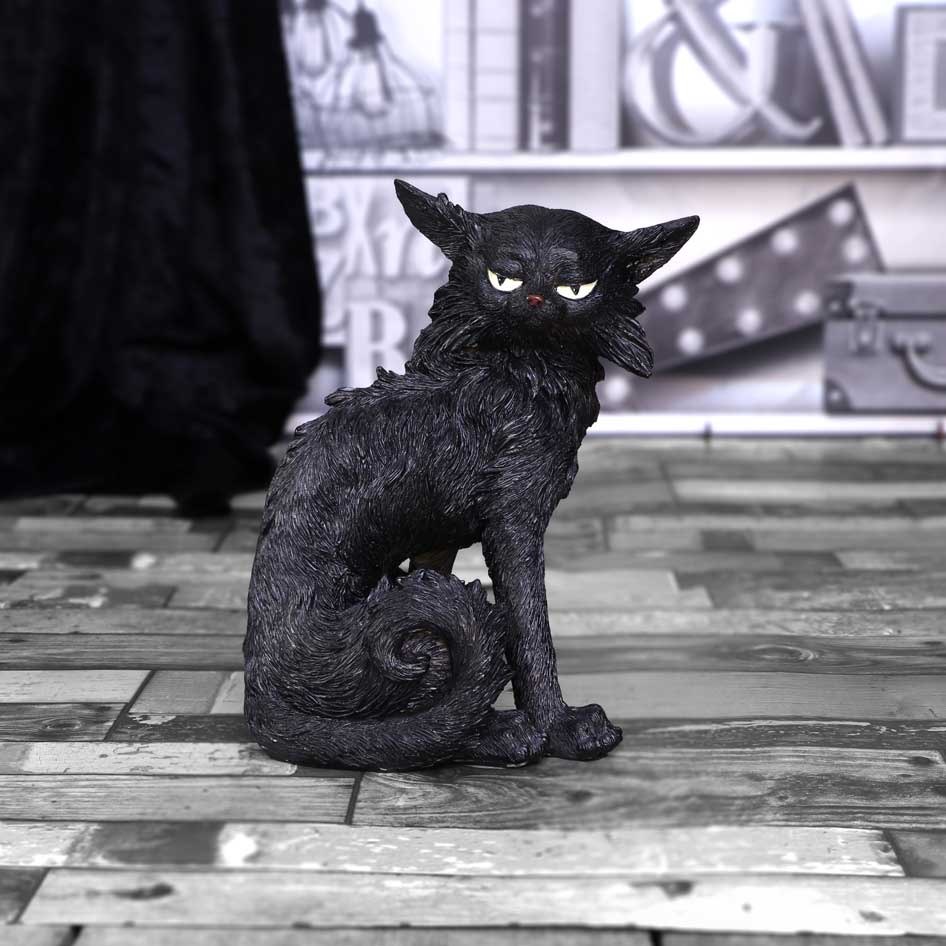 Small Black Cat Witches Familiar Figure Salem