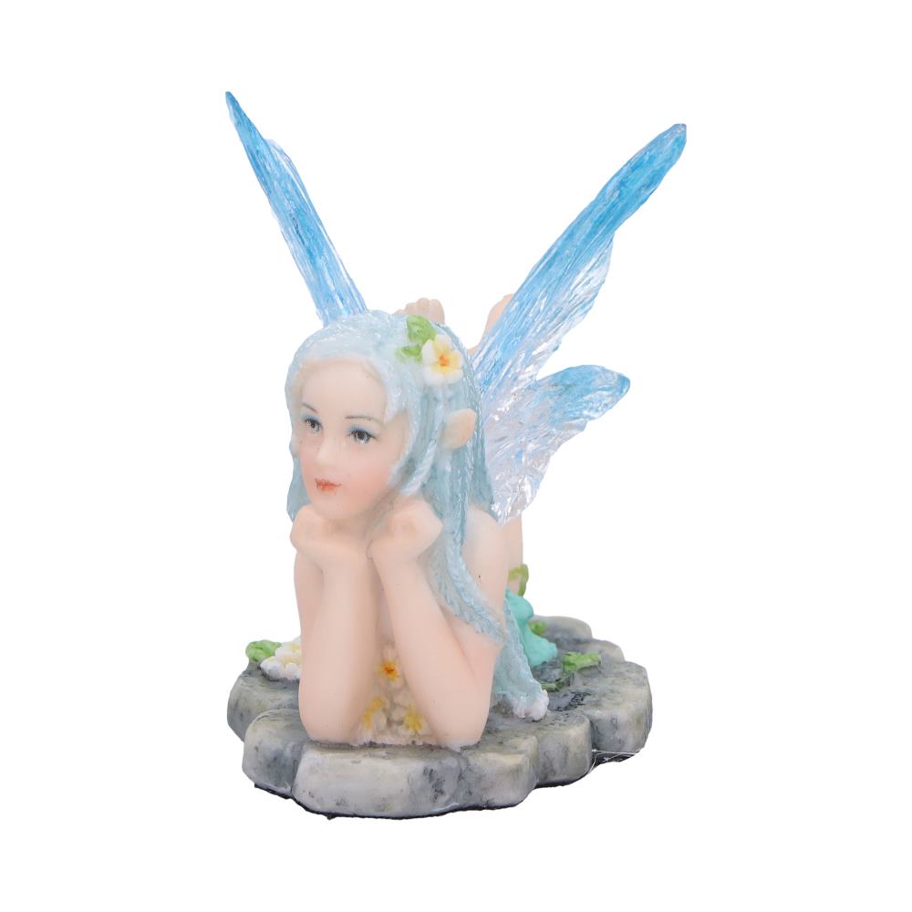 Amelia - Nature fairy figurine with clear blue wings