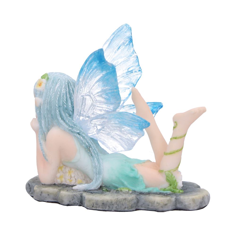 Amelia - Nature fairy figurine with clear blue wings