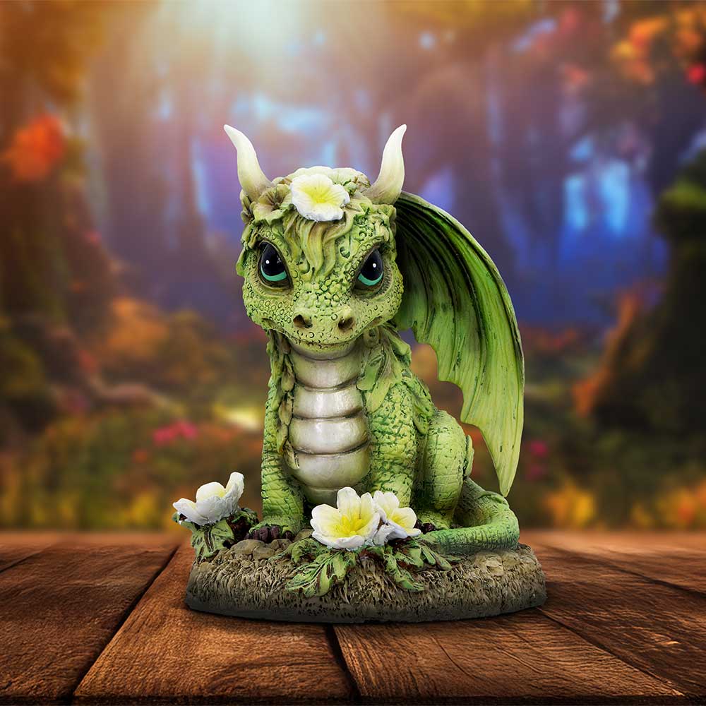 Freesia Flower Dragon Figurine
