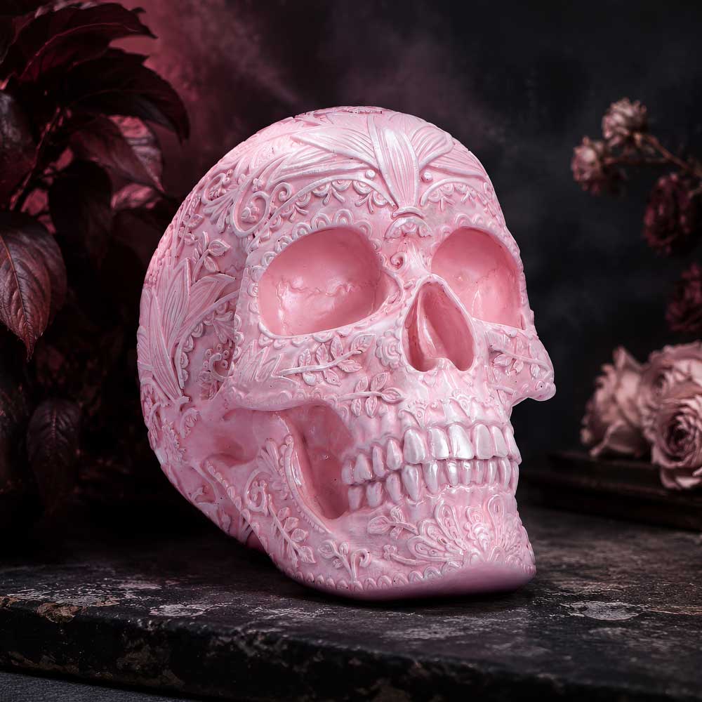 Eternal Bloom Skull Ornament 15.5cm