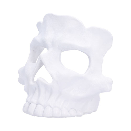 Skull Tea Light Holder in White 11.8cm