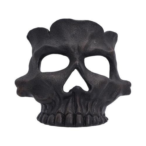 Skull Tea Light Holder in Black 11.8cm