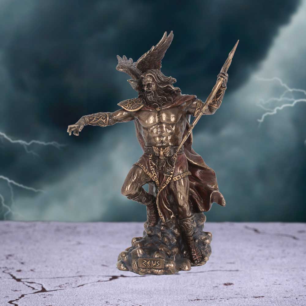 Bronzed Zeus King Of The Greek Gods 30cm