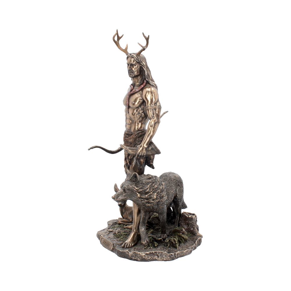Herne and Animals Folklore Bronzed Figurine